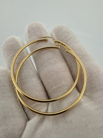 45mm x 2mm 14k Yellow Gold Hoops 3.4g