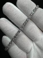 7.5” Silver 7ctw VS/VVS Lab Diamond Tennis Bracelet 8.7g