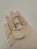 45mm x 2mm 14k Yellow Gold Hoops 3.4g