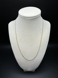 18” 14k Rose Gold Wheat Chain 1.3mm 1.8g