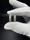 20mm 14k Yellow Gold 3/4ctw F VS/VVS Lab Diamond 3 Row Hoops 4.54g