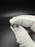 14k Yellow Gold 3ctw Near Colorless VS/Si Lab Diamond Studs EGL Certified 1.7g