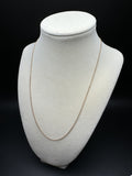 18” 14k Rose Gold Wheat Chain 1.3mm 1.8g