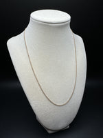 18” 14k Rose Gold Wheat Chain 1.3mm 1.8g