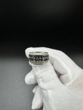 Size 10 10k White Gold est 1ctw Black Diamond & 1/3ctw Diamond Ring 10.2g