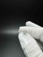 10k White Gold 1/2ct Natural Diamond Cluster Studs 1.2g
