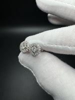 9mm 14k White Gold .8ctw VS/VVS Lab Diamond Cluster Studs 2.73g