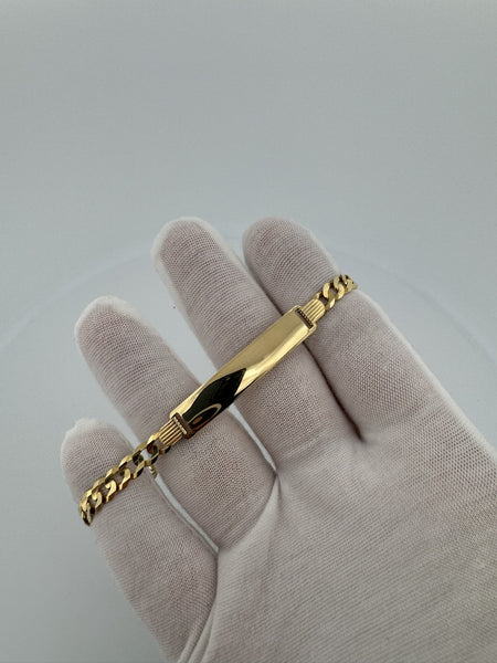 8” 14k Yellow Gold Curb ID Bracelet 6mm 11.2g