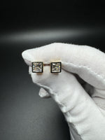 14k Yellow Gold 2ctw EGL Certified Bezel Set Square Modified Brilliant Lab Diamond Studs