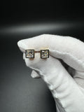 14k Yellow Gold 2ctw EGL Certified Bezel Set Square Modified Brilliant Lab Diamond Studs