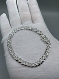 7mm Silver Miami Cuban Link Chain with box lock clasp