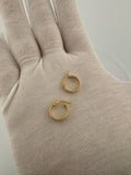 12mm 14k Yellow Gold Flat Huggies 1.1g