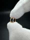 10mm 14k Rose Gold 1/10ctw Natural Diamond Huggies 1.2g