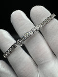 7” 14k White Gold 1/2ctw Si Natural Diamond Fancy Tennis Bracelet 12.0g