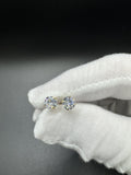 6mm 14k Yellow Gold CZ Screwback Studs .81g