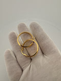 25mm x 5mm 14k Yellow Gold Flat Hoops 2.6g