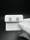 6mm 10k White Gold 1/5ctw Natural Diamond Circle Cluster Studs .9g