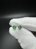 5mm 14k Yellow Gold Emerald Studs .5g