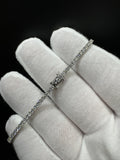 7.25” Platinum 3.5ctw VS/VVS Lab Diamond Tennis Bracelet 2.3mm 11.5g