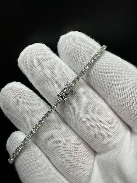 7.25” Platinum 3.5ctw VS/VVS Lab Diamond Tennis Bracelet 2.3mm 11.5g