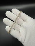8" Gold over Silver 9ctw VS/VVS Lab Diamond Tennis Bracelet 4mm 14.2g