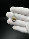 1.5” 10k Yellow Gold Iced Out Lion Pendant 1ctw Natural Diamonds 5.1mm Bail 3.6g