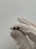 Silver 1.5ctw Natural Black Diamond Studs 1.2g