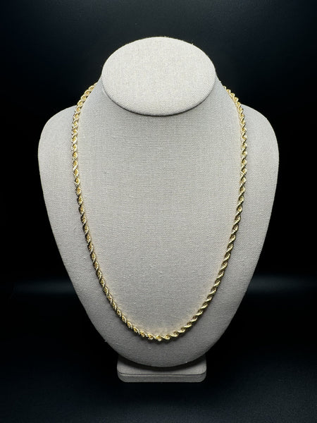 24” 14k Yellow Gold Rope 4.5mm 44.2g