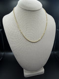 18" 14k Yellow Gold Diamond Cut Rope 3mm 13.8g