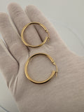 35mm x 3mm 18k Yellow Gold Hoops 3.7g