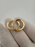 25mm 14k Yellow Gold V-Shaped Hoops 2.43g