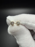 10k Yellow Gold est 1/3ctw Natural Diamond Studs .76g