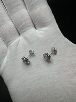 9mm 14k White Gold .8ctw VS/VVS Lab Diamond Cluster Studs 2.73g