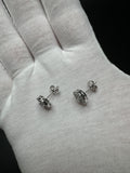 9mm 14k White Gold .8ctw VS/VVS Lab Diamond Cluster Studs 2.73g