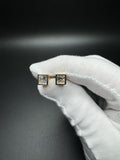 14k Yellow Gold 2ctw EGL Certified Bezel Set Square Modified Brilliant Lab Diamond Studs