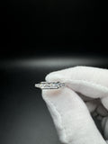 Size 5 18k White Gold Single Row est 2/3ctw Natural Diamond Ring 3.92g