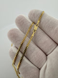 22” 10k Yellow Gold Cuban 2mm 9.5g