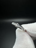 Size 5 18k White Gold Single Row est 2/3ctw Natural Diamond Ring 3.92g