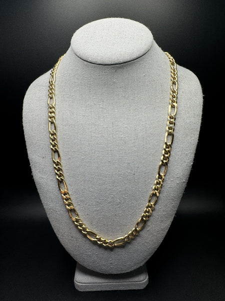 24” 10k Yellow Gold Figaro 8mm 27.33g