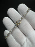 7.5” Gold Over Silver 7ctw VS/VVS Lab Diamond Tennis Bracelet 8.7g