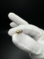 6mm 10k Yellow Gold Diamond Cut Ball Stud Earrings .3g