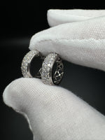 18mm 14k White Gold 2/3ctw VS/VVS Lab Diamond Hoops 4.9g