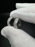 18mm 14k White Gold 2/3ctw VS/VVS Lab Diamond Hoops 4.9g