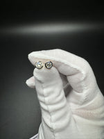 14k Yellow Gold 1ctw EGL Certified Round Bezel Set Lab Diamond Studs