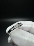 Size 5 18k White Gold Single Row est 2/3ctw Natural Diamond Ring 3.92g
