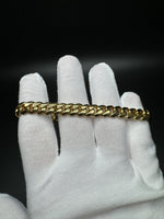 8.5” 14k Yellow Gold Cuban 1/3ctw Natural Diamond Lock 8.5mm 52.6g