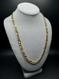 24” 10k Yellow Gold Figaro 8mm 27.33g