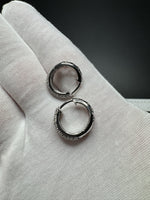 18mm 14k White Gold 2/3ctw VS/VVS Lab Diamond Hoops 4.9g