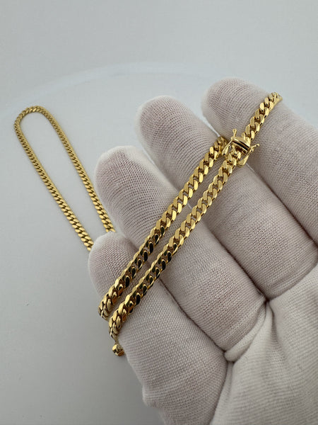 22” 10k Yellow Gold Cuban 4mm 23.9g