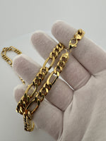 24” 10k Yellow Gold Figaro 8mm 27.33g